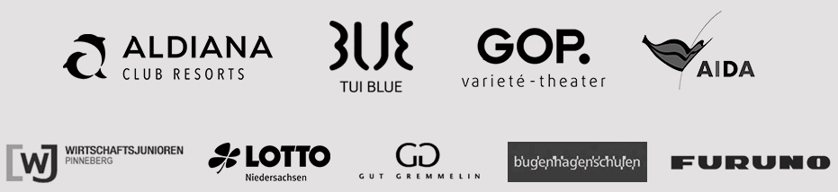 Logos Aldiana-TUI-Blu-GOP-AIDA-LOTTO-FURUNO